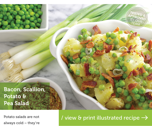 RECIPE: Bacon, Scallion, Potato and Pea Salad