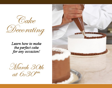 Mar 30 - Cake Decorating