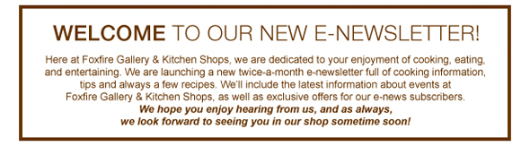 Welcome to our E-Newsletter