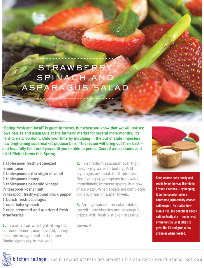 Strawberry, Spinach and Asparagus Salad