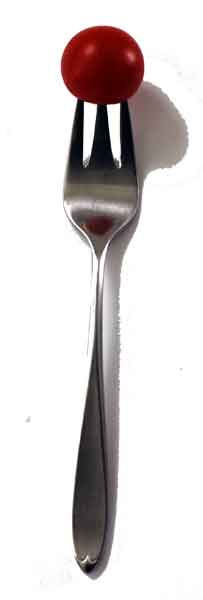 Tomato on Fork
