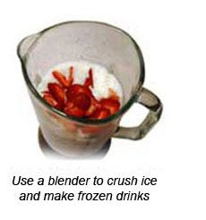 Blender with Strawberries