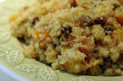 Quinoa, Apricot, and Pistachio Dish