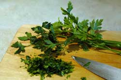 Chopping Parsley