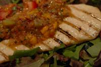 Fruit Salsa on Grilled Chicken