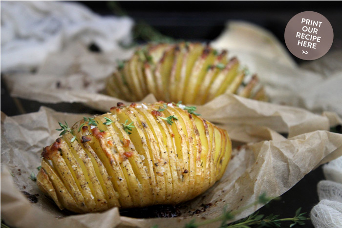 Parmesan and Thyme Hasselback Potatoes