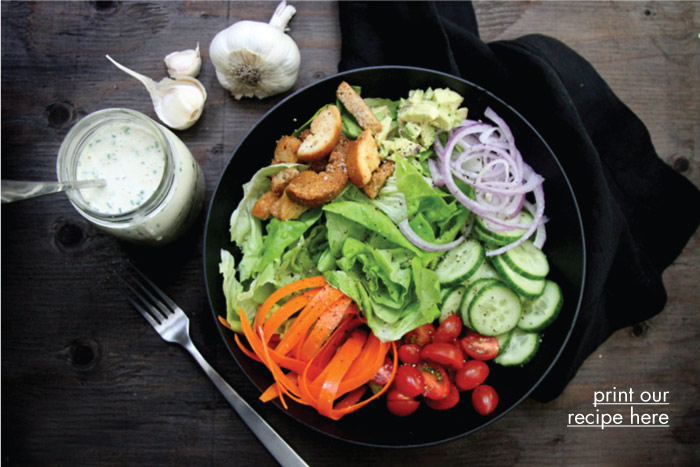 Creamy, Roasted Garlic Dressing