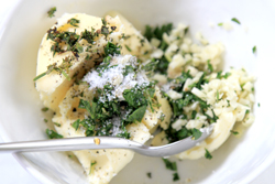 Mixing Garlic Herb Butter