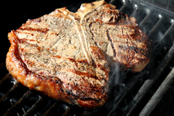 Steak on the grill