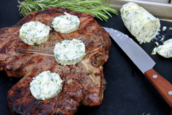 Melt butter on resting steak