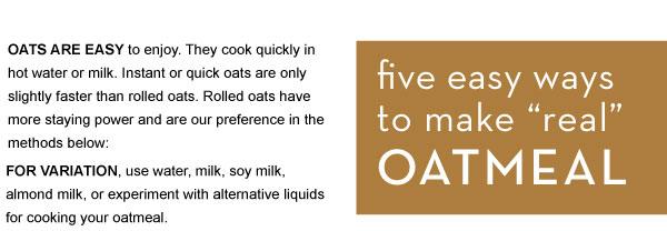 Starting Over -- Eat More Oats