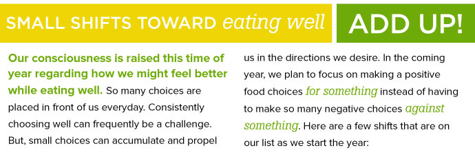 Small Shifts Toward Eating Well Add Up