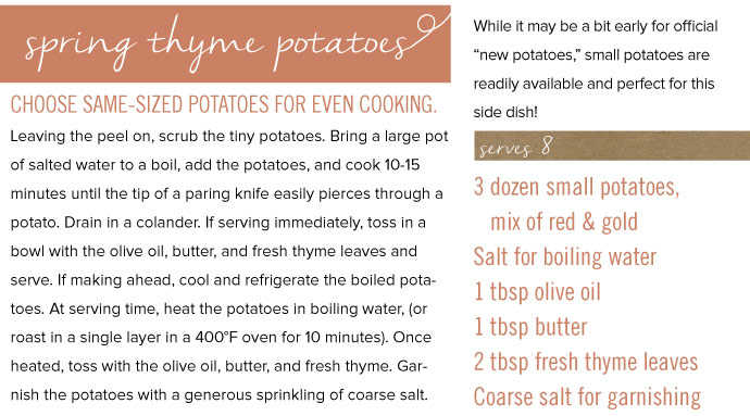 RECIPE: Spring Thyme Potatoes