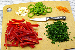 Chopping Peppers