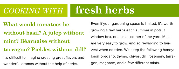 Cooking with Fresh Herbs
