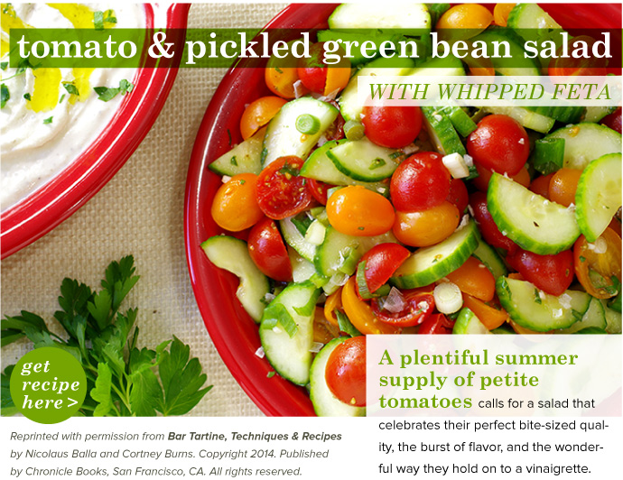 RECIPE: Tomato and Pickled Green Bean Salad with Whipped Feta