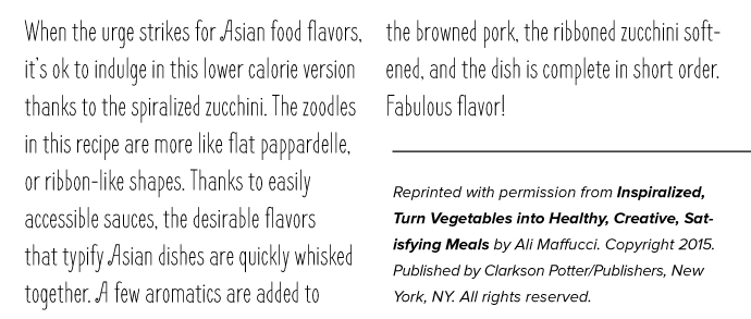 RECIPE: Thai Drunken Zucchini Noodles with Pork
