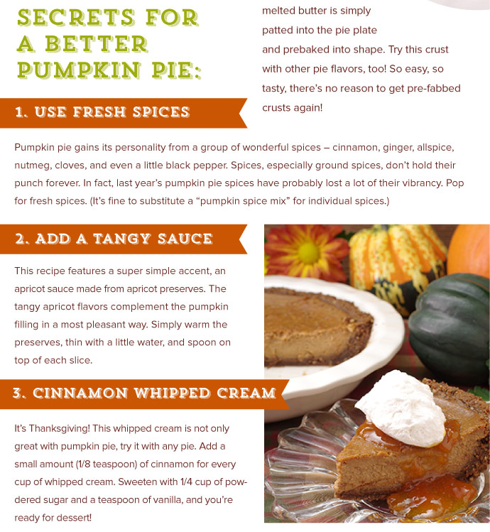Secrets for a better Pumpkin Pie