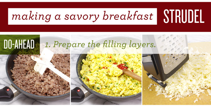 Making a Savory Breakfast Strudel