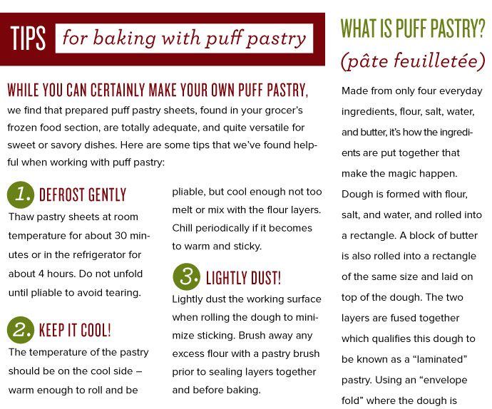 Tips for Baking wtih Puff Pastry
