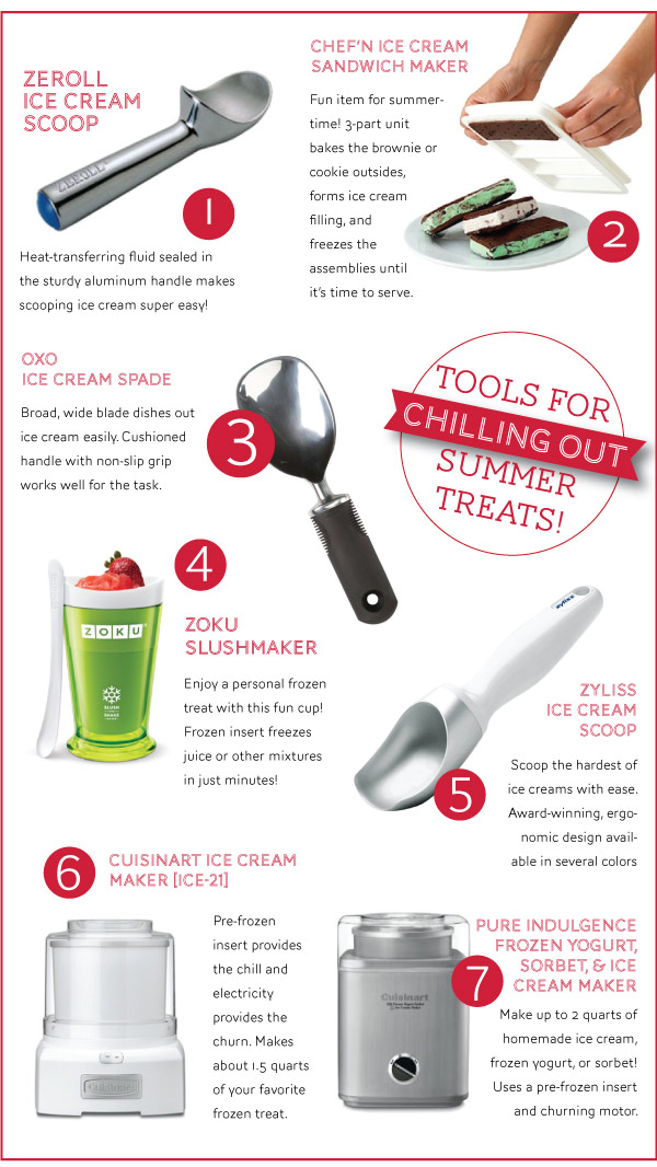 Tools for Chilling Out Summer Treats