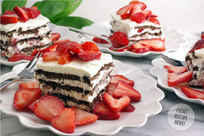 Strawberry Chocolate Icebox Cake