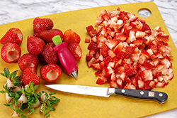 Chopped Strawberries