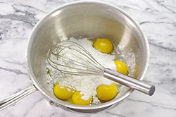 Eggs and Cornstarch in Saucier