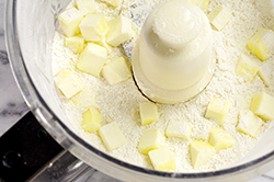 
Cubed Butter in Food Processor