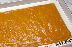 Puree Spread on Baking Sheet