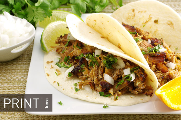 Soft Tacos with Slow-Cooker Pork Carnitas