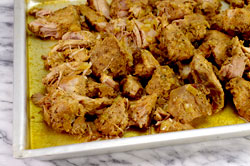 Cooling Pork on Tray