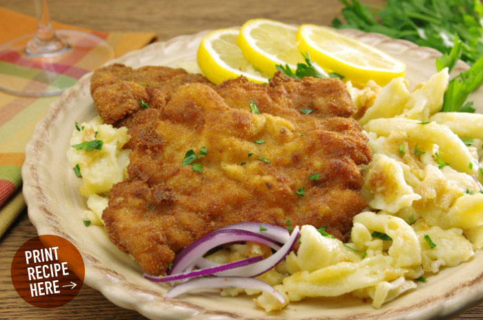 Schnitzel and Spätzle