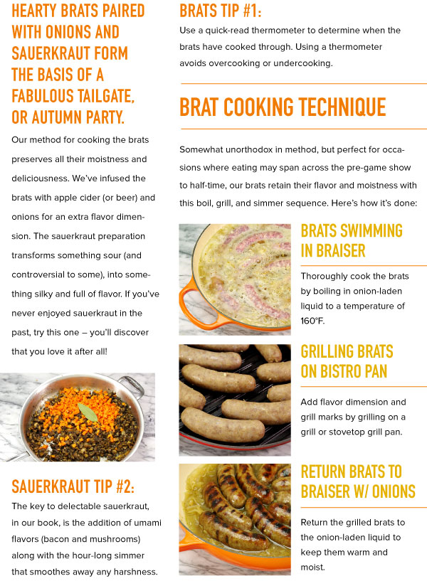 Brat Cooking Technique