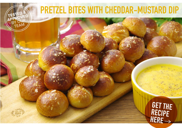 RECIPE: Pretzel Bites with Cheddar-Mustard Dip