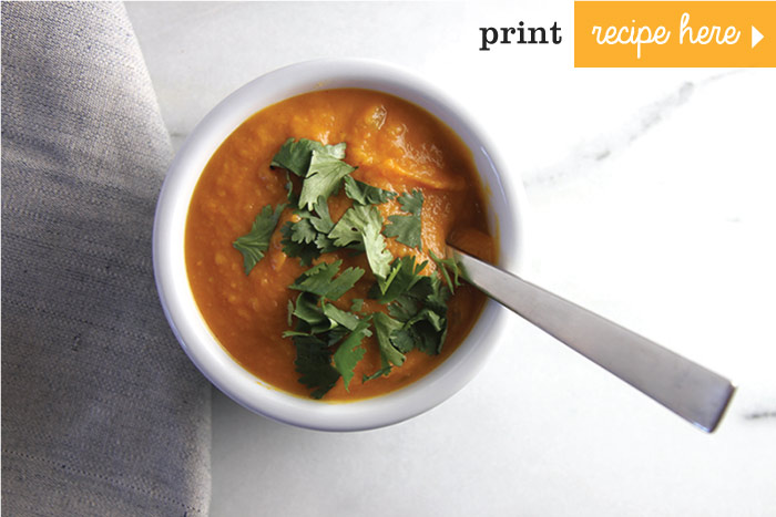 Curried Sweet Potato Ginger Soup