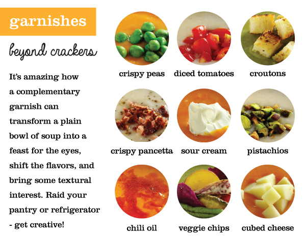 Garnishes Beyond Crackers