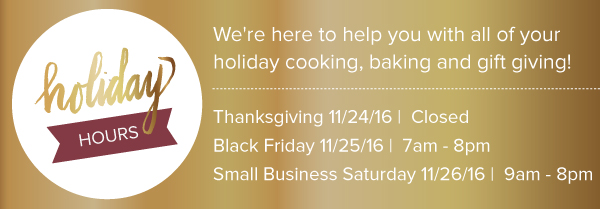 Holiday Hours