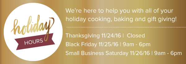 Holiday Hours