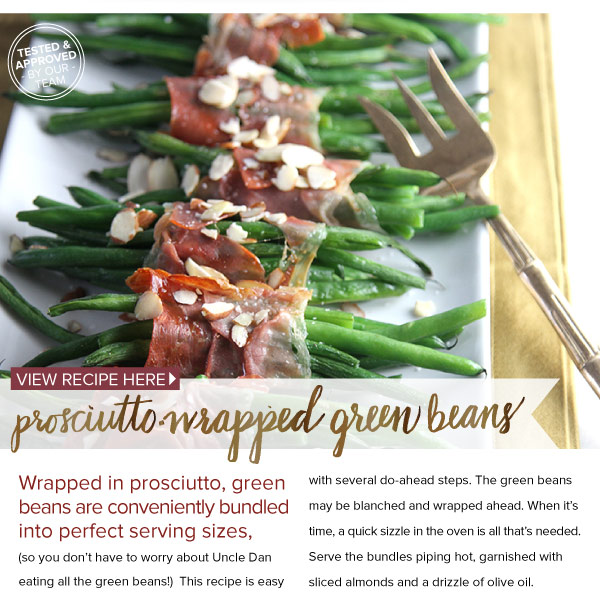 RECIPE: Prosciutto-Wrapped Green Beans