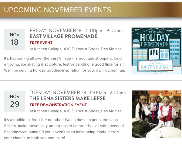 Upcoming November Events