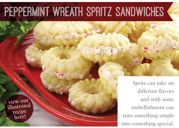 RECIPE: Peppermint Wreath Spritz Sandwiches