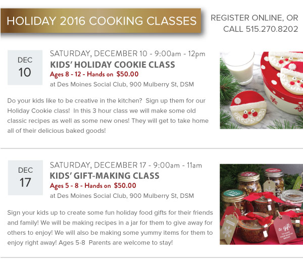 Holiday Classes