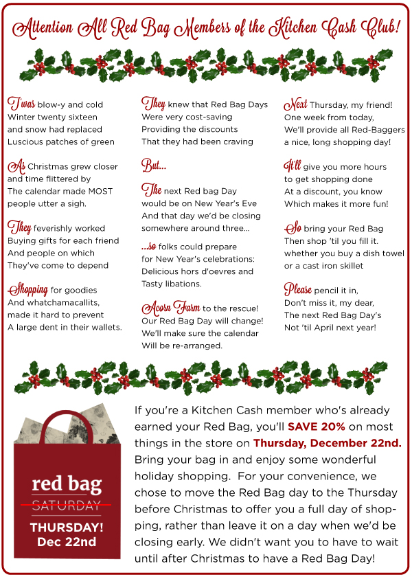 Red Bag Thursday