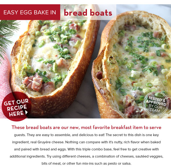 Easy Egg Bake in Bread Boats