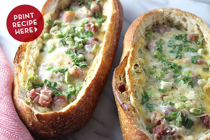 Easy Egg Bake Bread Boats