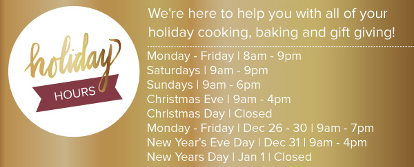 Holiday Hours