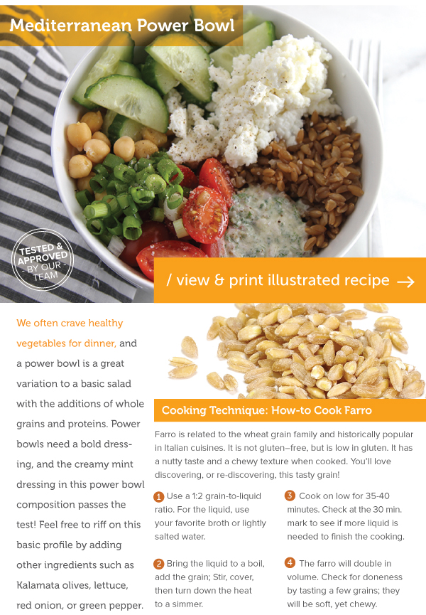 RECIPE: Mediterranean Bowl