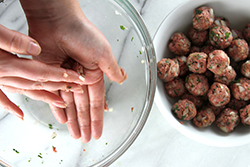 Rolling Meatballs