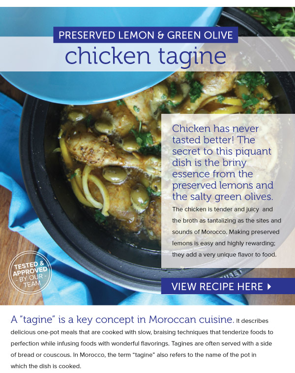 RECIPE: Preserved Lemon and Green Olive Tagine